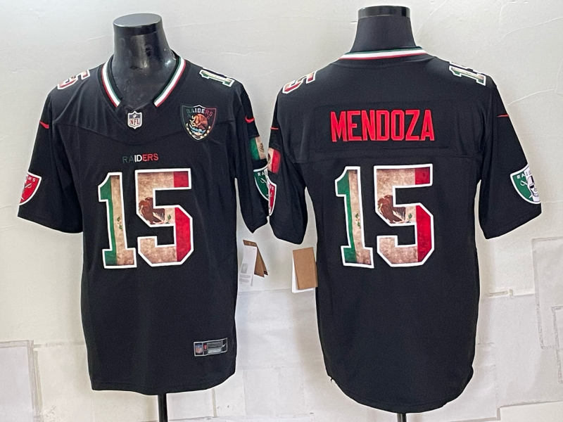 Men 2026 Oakland Raiders #15 Mendoza Black Nike Limited NFL Jersey 0907001->houston texans->NFL Jersey